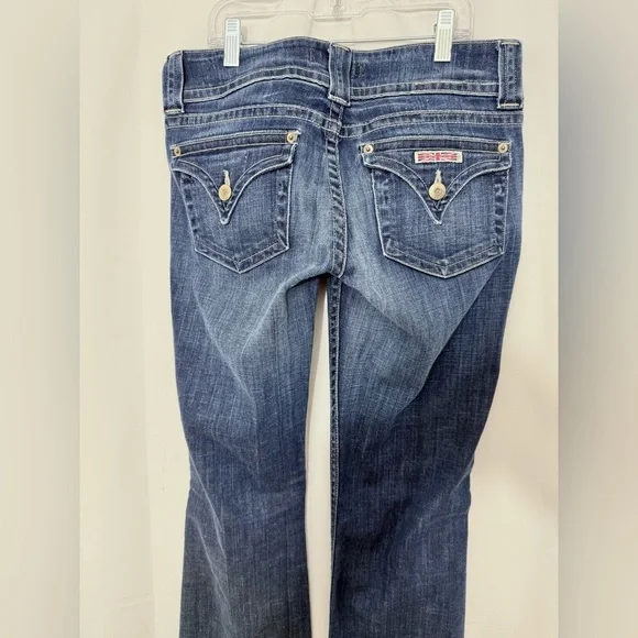 Hudson Bootcut Low Rise Jeans With Double Button Closure And Flap Back Pockets - Picture 9 of 15